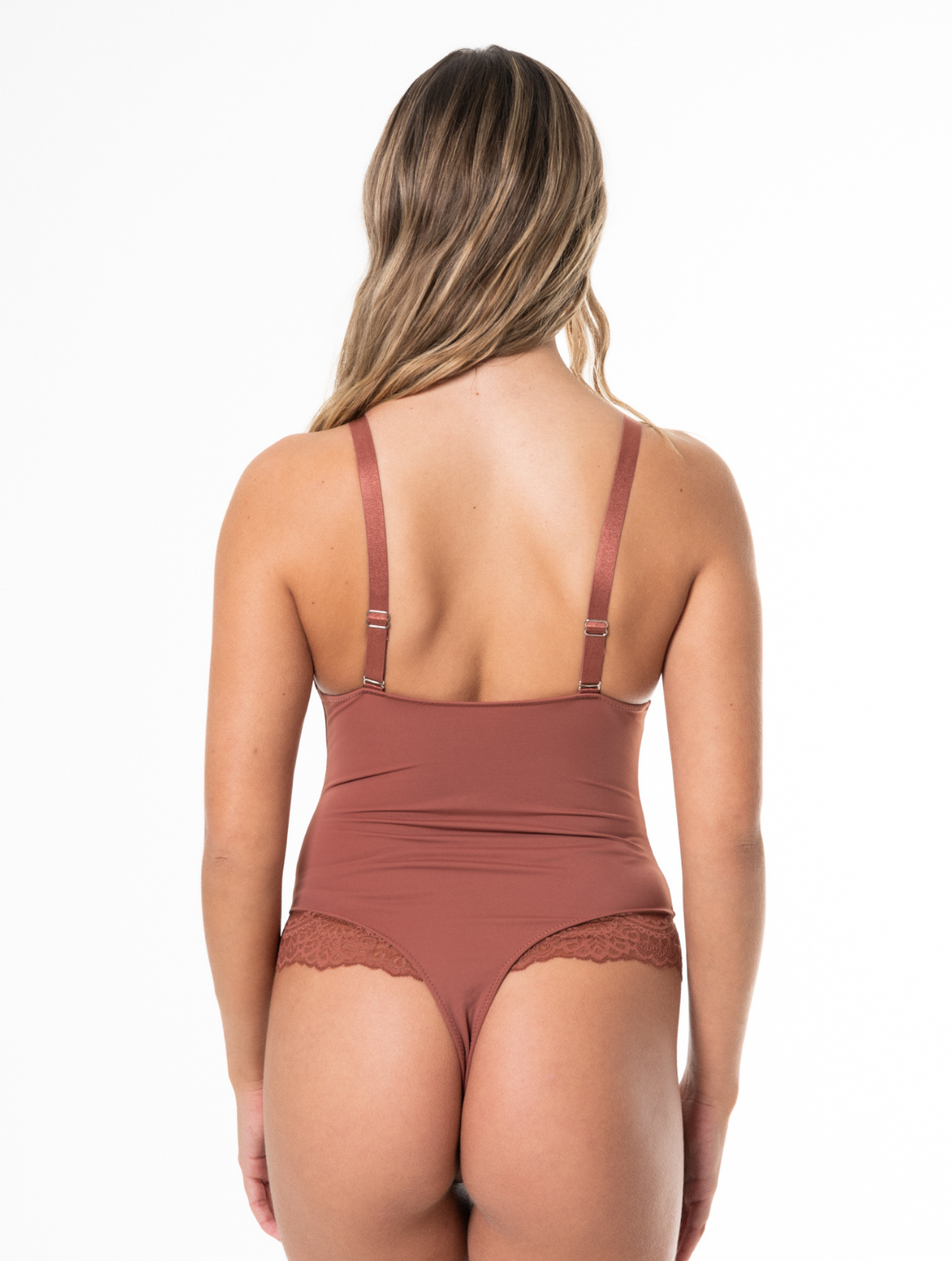 Mila - Zwarte Kanten V-Hals Bodysuit