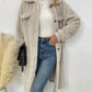 Gezellige Katoenmix Casual Jas - Dik Fleece met Klassieke Shearling Revers