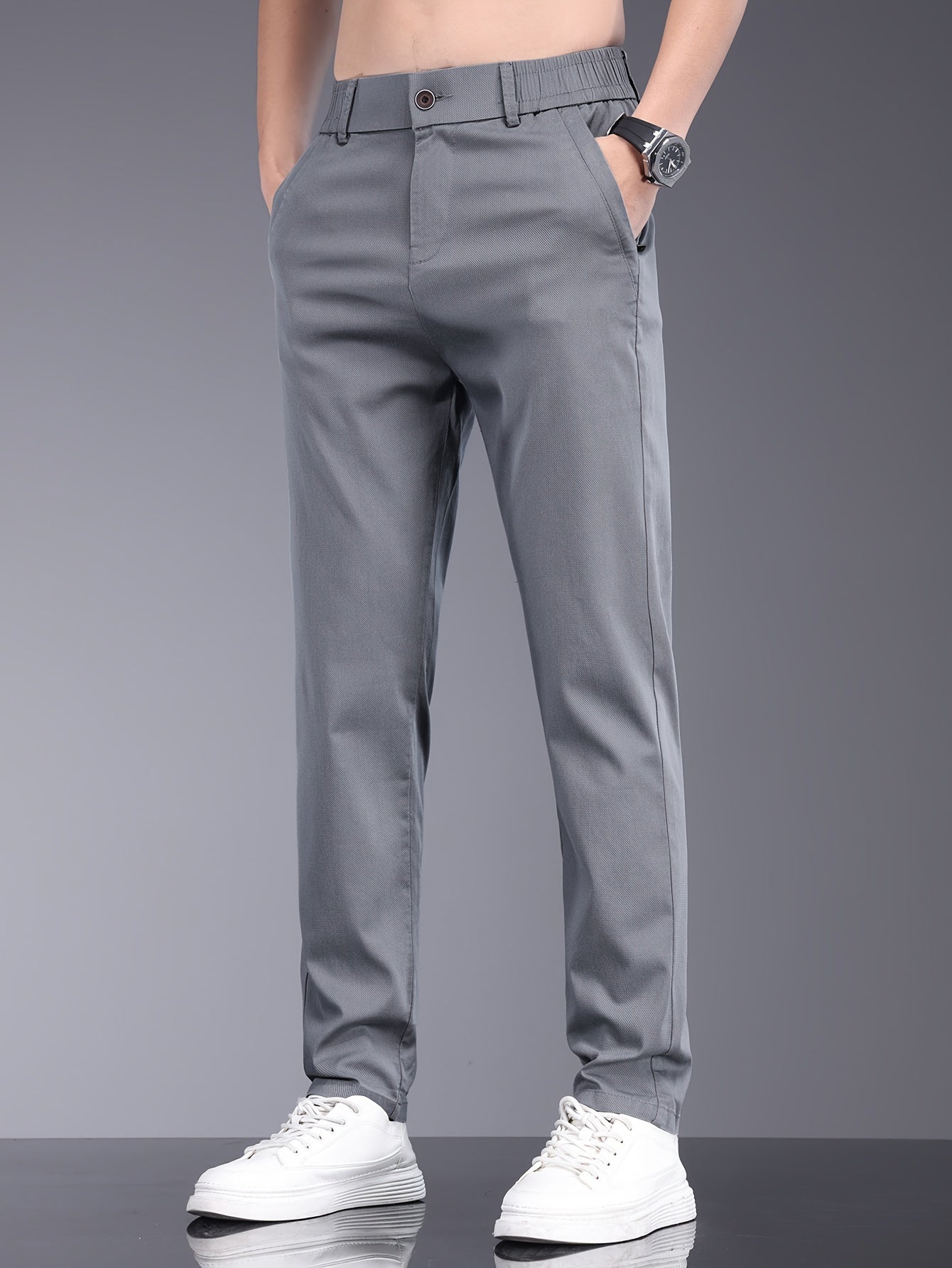 Donkergrijze Slim Fit Broek - Hugo