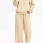 Chique Half-Rits Lounge Set: Stijlvolle Kraag Sweater & Broek