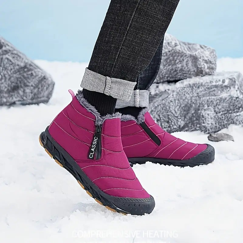 Zermatt Bliss: Waterdichte Winter Damesschoenen met Fleece Comfort