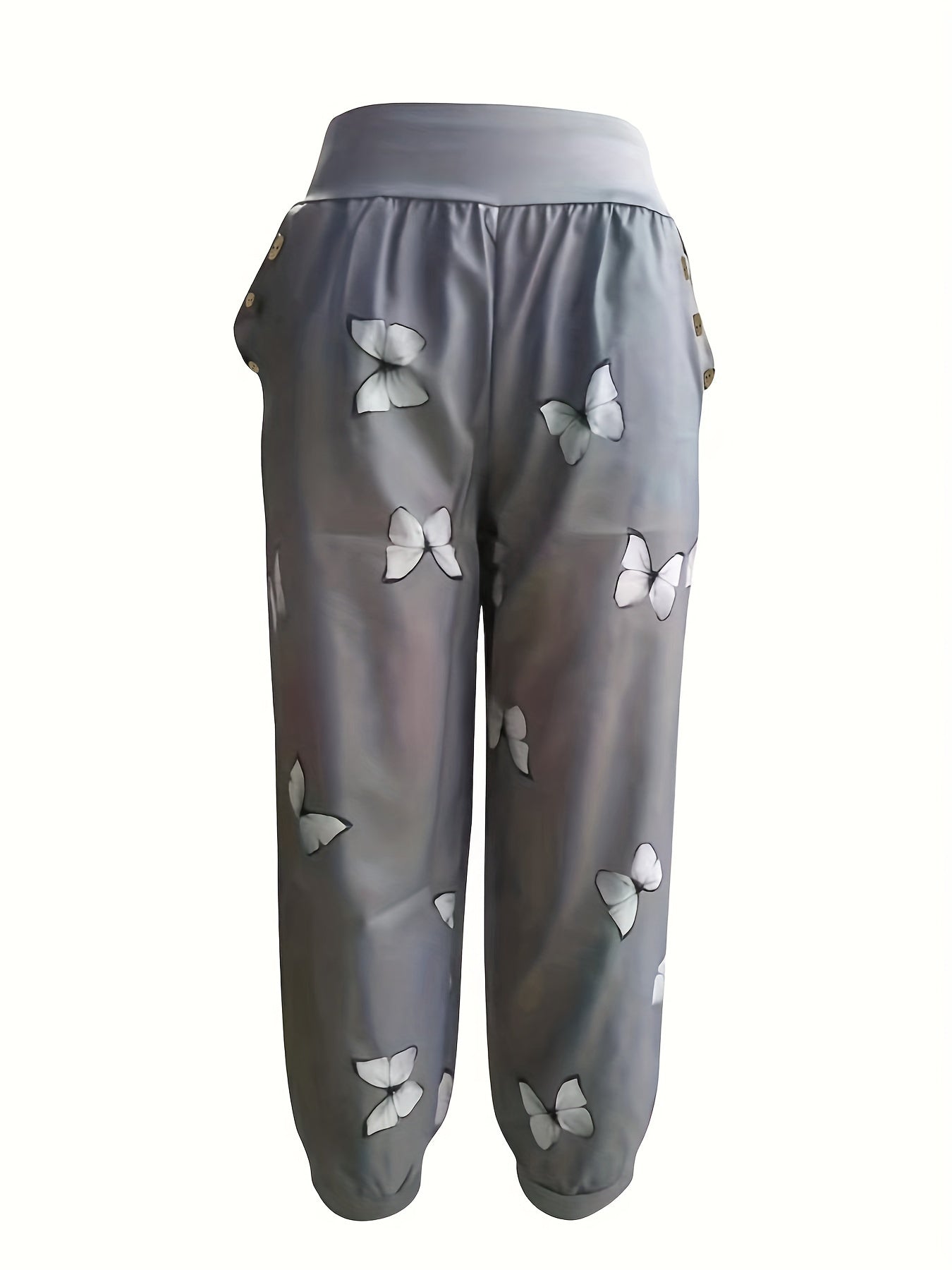 Blauwe Vlinder Capri Broek - Anna