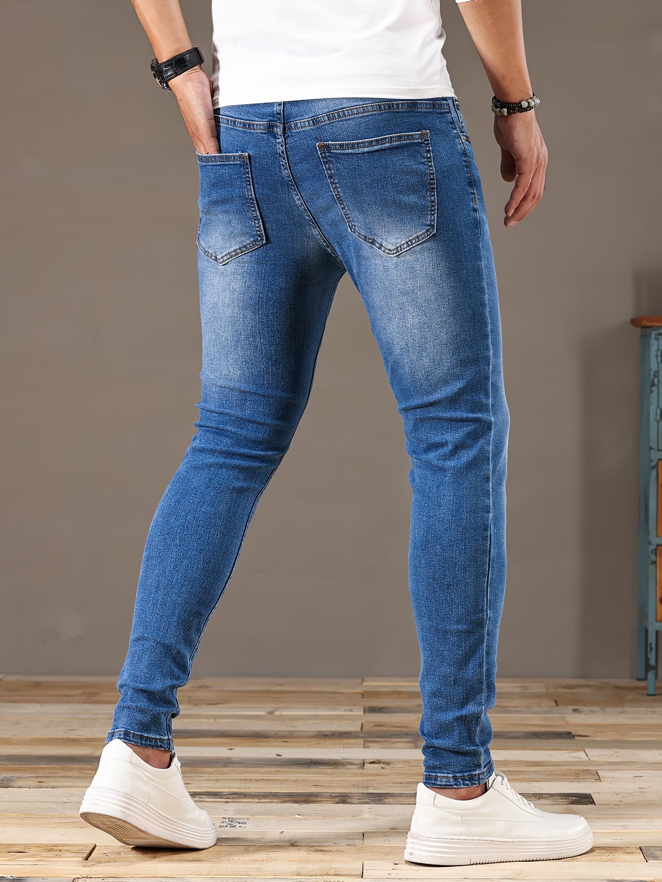 Gescheurde Skinny Jeans Blauw - Jack