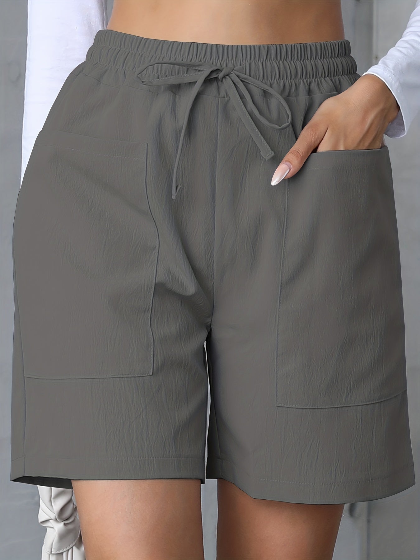 Bruine Trekkoord Shorts - Emma