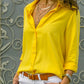 Stijlvolle Casual Polyester Blouse: Lange Mouwen & Losse Pasvorm