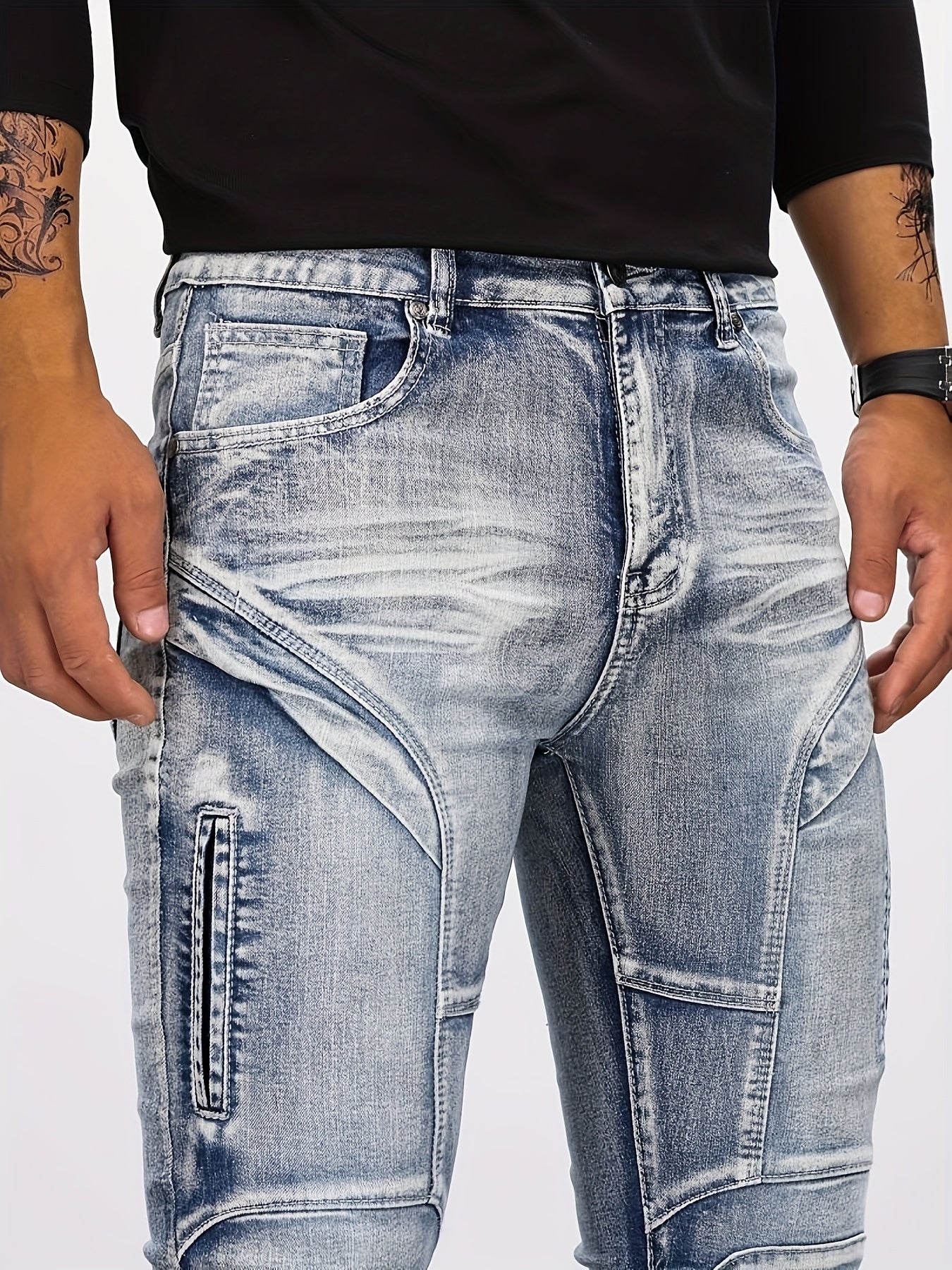 Staalblauwe Skinny Jeans - Max