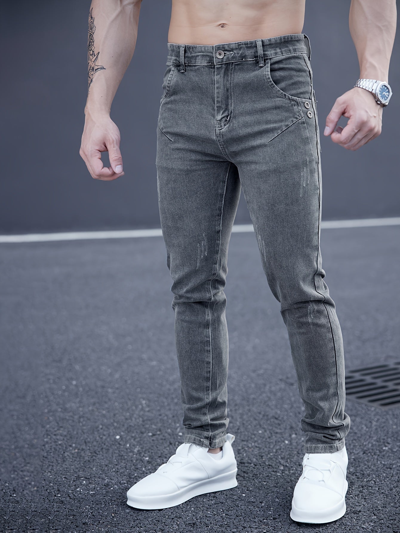 Skinny Jeans Grijs - Nick