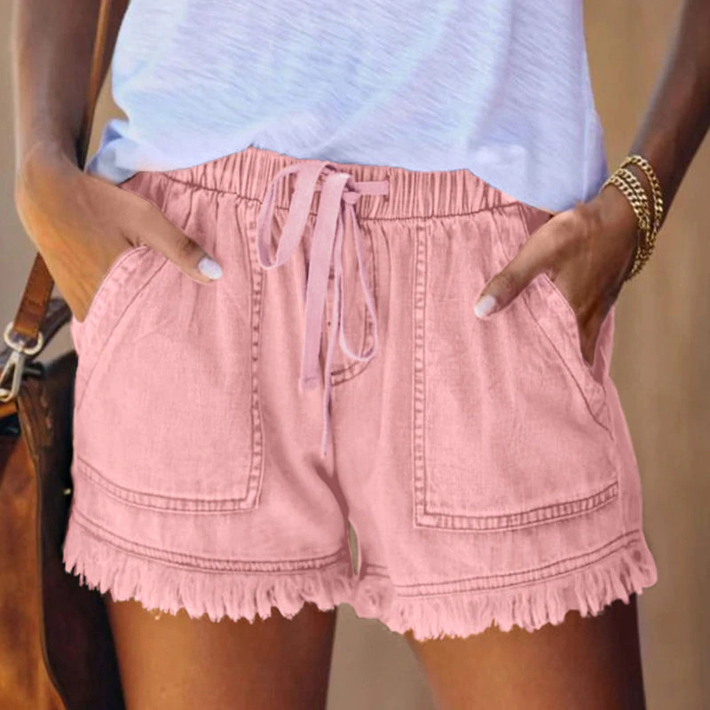 Risa - Zwarte Denim Shorts Dames