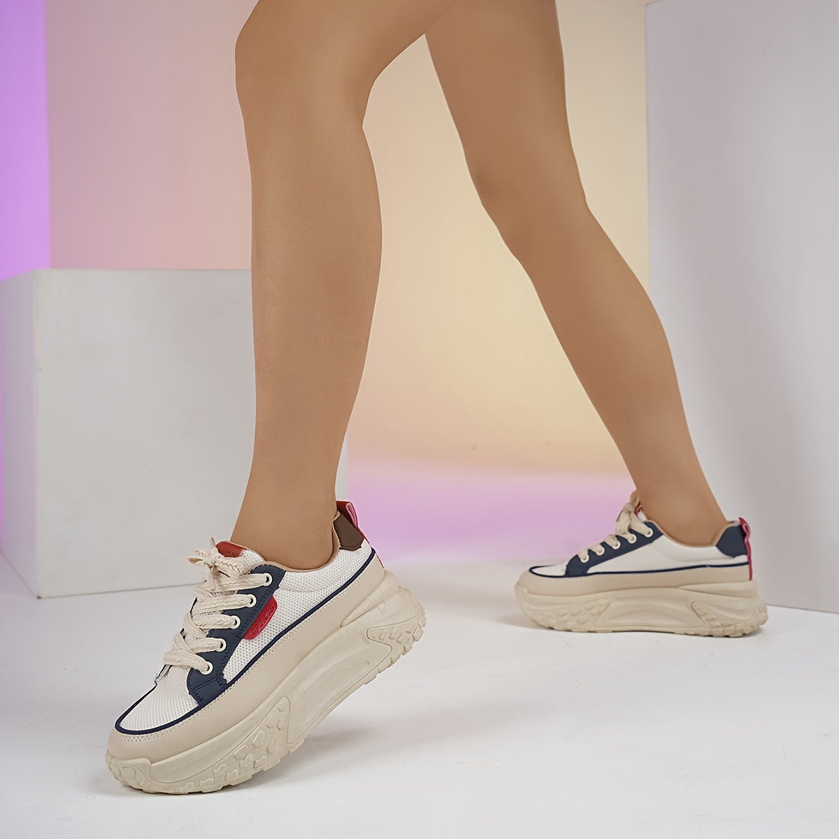 Witte Platform Sneakers - Luna