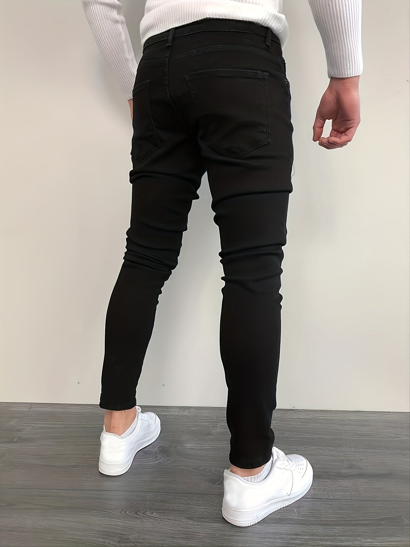 Slim Fit Katoenen Jeans Zwart - Noah