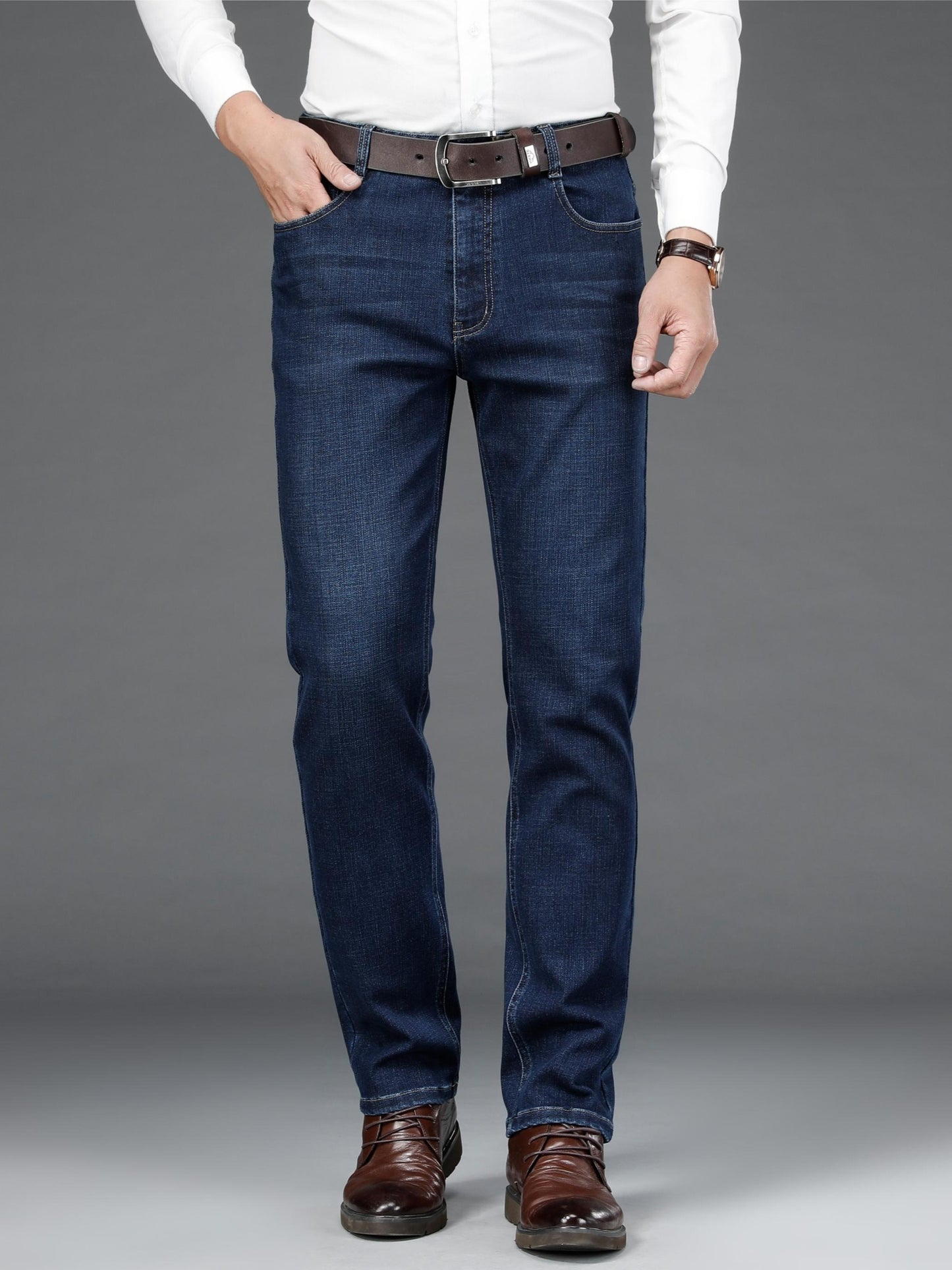 Donkerblauwe Business Jeans - Alex