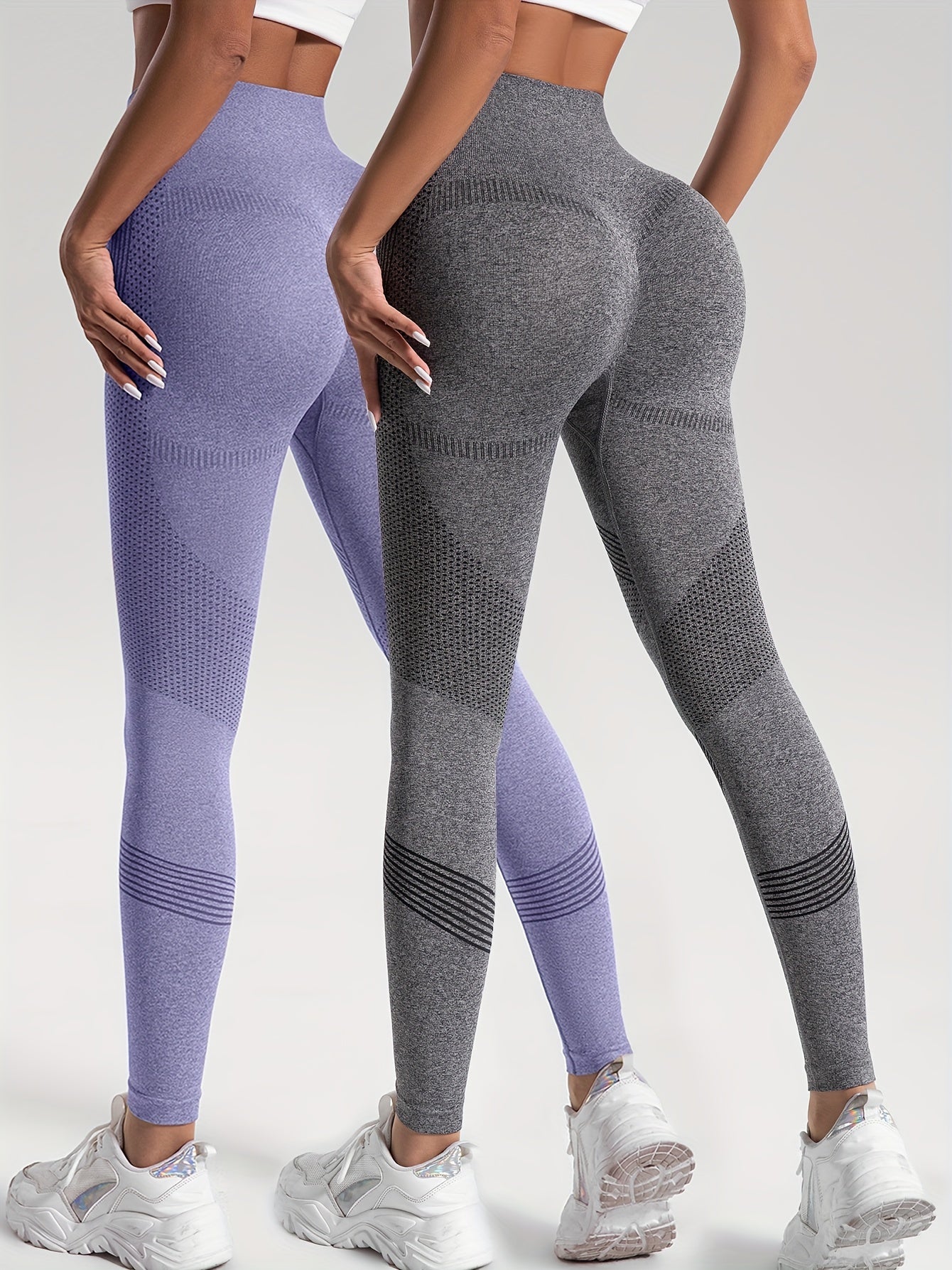 Grijze High-Stretch Yoga Leggings - Mila