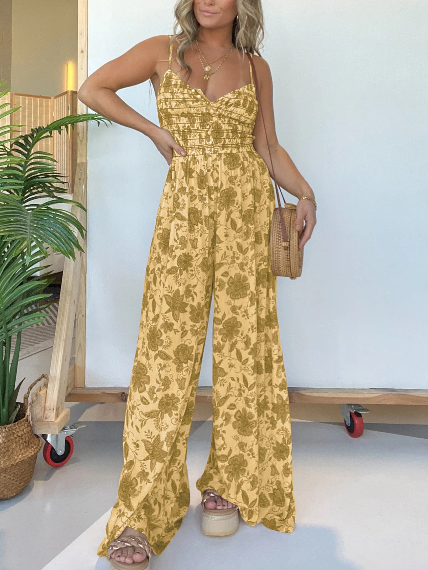 Witte Bloemen Jumpsuit - Mila