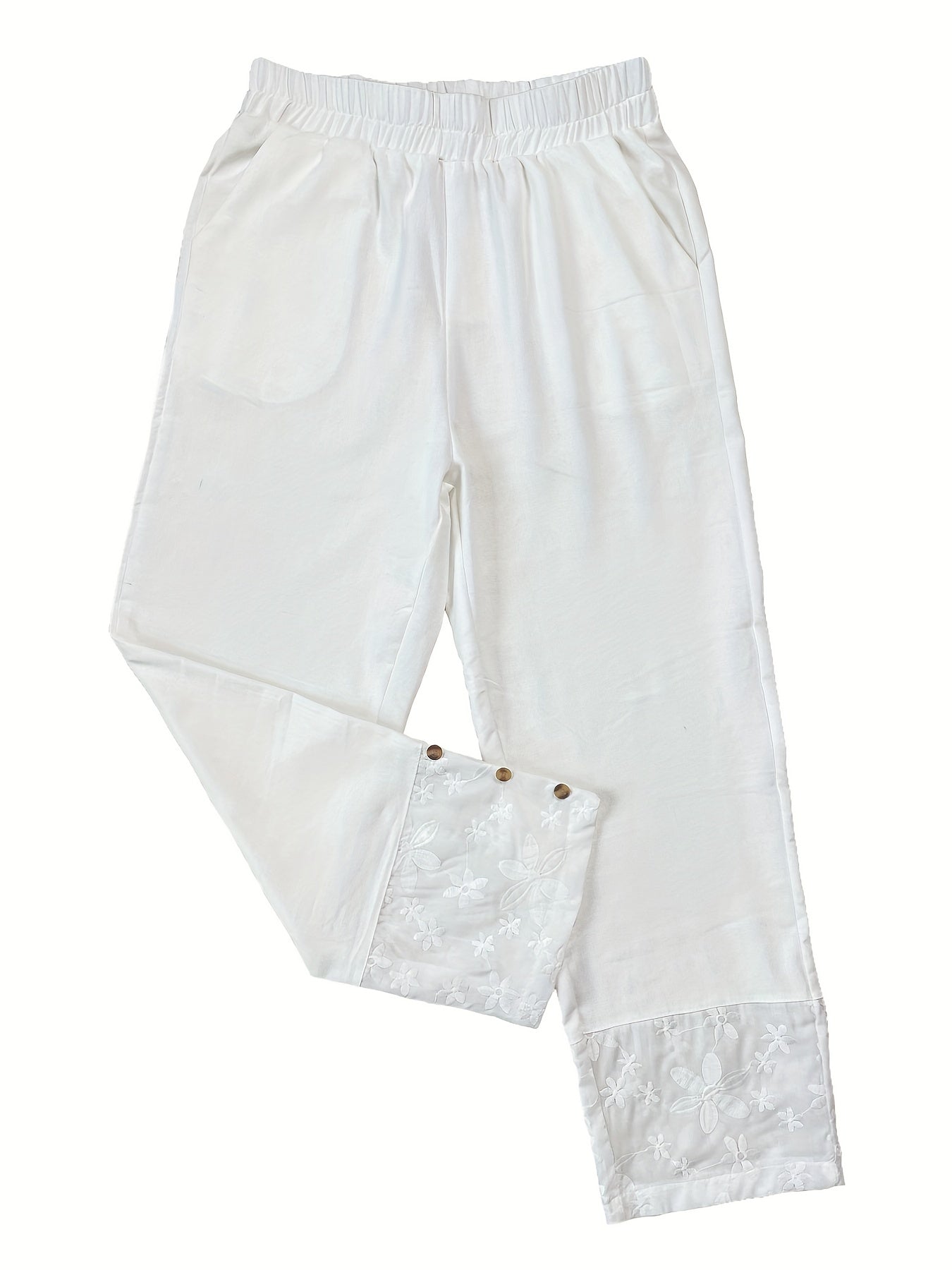 Witte Broek met Kantzakken - Emily