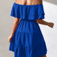 Blauwe Off-Shoulder Jurk - Amara