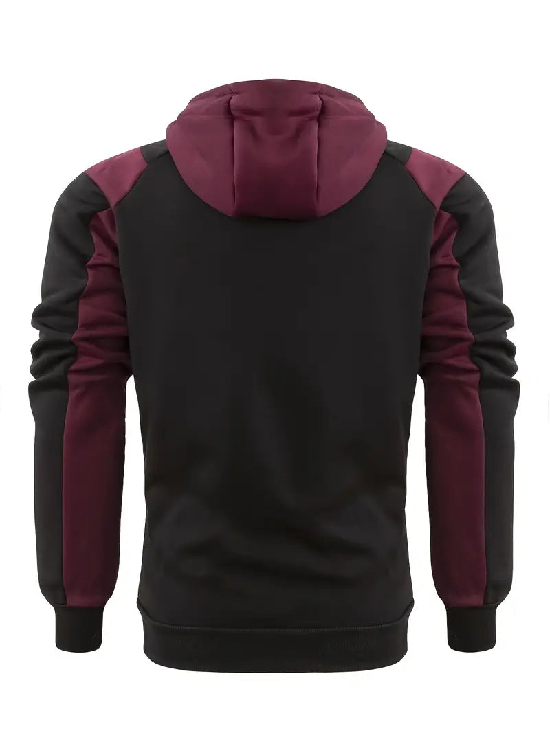 Stedelijke Stijl: Heren Hooded Varsity Color Block Jack