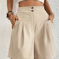 Khaki Casual Hoge Taille Short - Mia