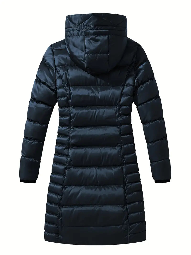 Chique Winterwarmte: Dames Hooded Puffy Jacket - Stijlvol, Comfortabel & Veelzijdig