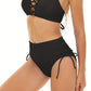 Zwarte Hoge Taille Bikini - Luna