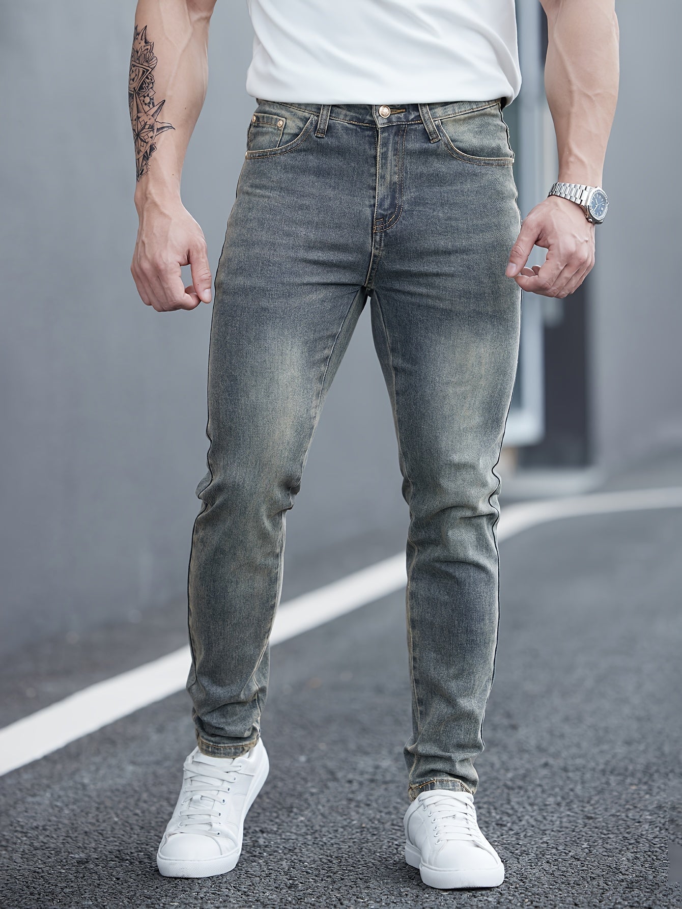 Blauwe Skinny Jeans - Max