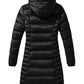 Chique Winterwarmte: Dames Hooded Puffy Jacket - Stijlvol, Comfortabel & Veelzijdig