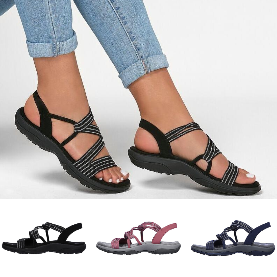 Zwarte Orthopedische Elegante Sandalen - Kiersten