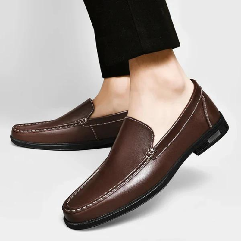 Blauwe Orthopedische Leren Loafers - Felix