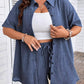 Donkerblauwe Plus Size Casual Set - Livia