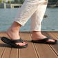 Zwarte Platte Teenslippers - Lotte