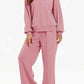 Chique Half-Rits Lounge Set: Stijlvolle Kraag Sweater & Broek