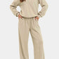 Chique Half-Rits Lounge Set: Stijlvolle Kraag Sweater & Broek