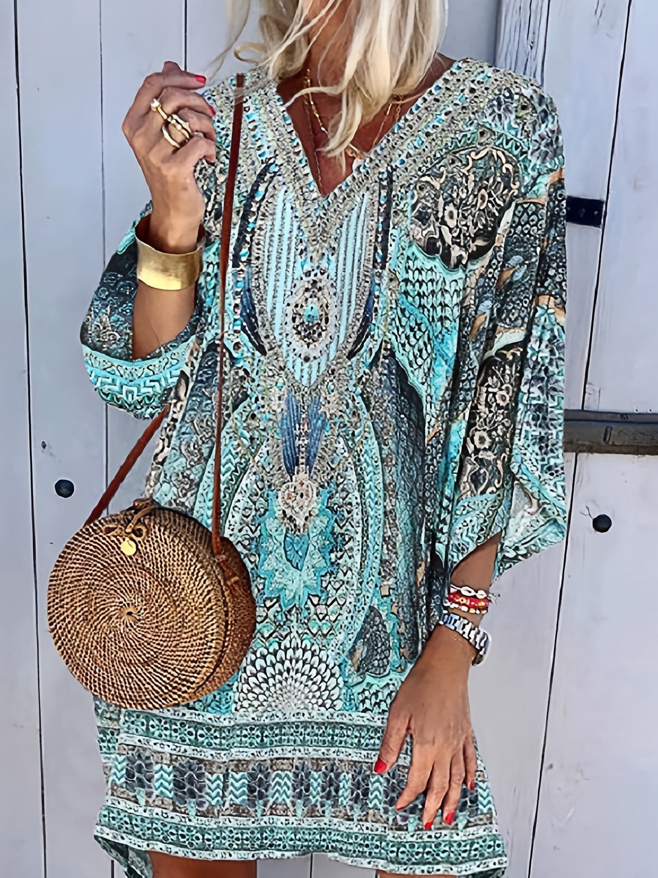 Rode Boho Zomerjurk - Anouk