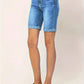 Blauwe Slim Fit Denim Shorts - Eva