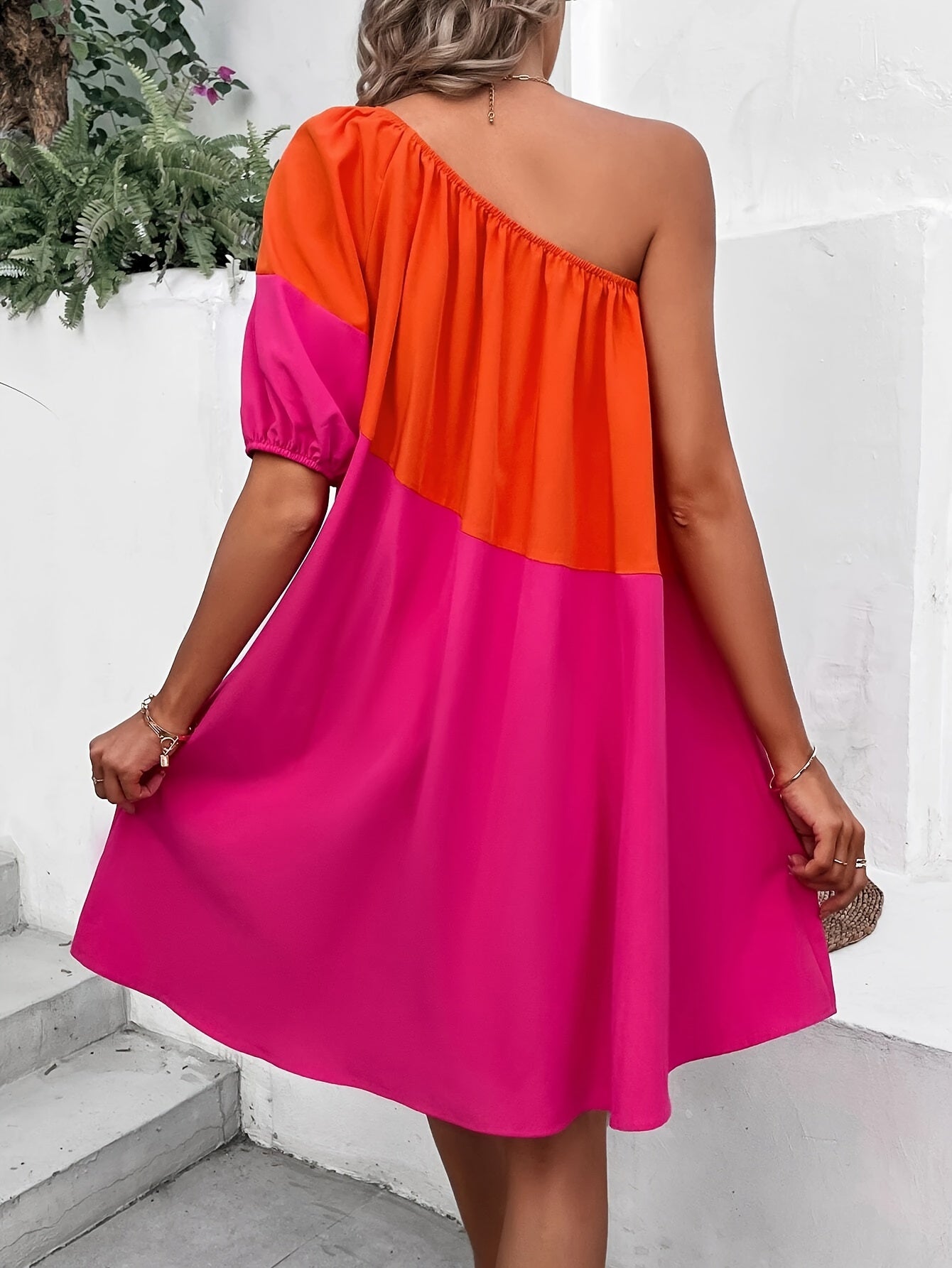 Roze Asymmetrische Jurk - Ramsey