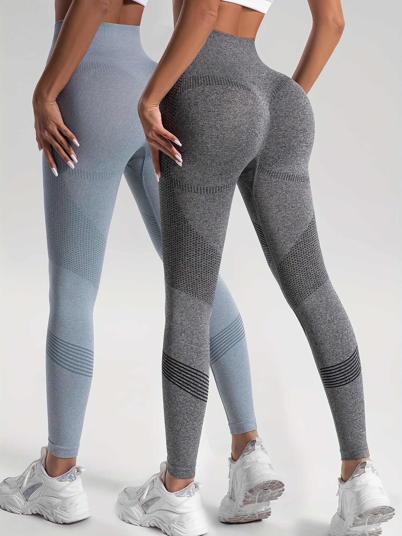 Grijze High-Stretch Yoga Leggings - Mila