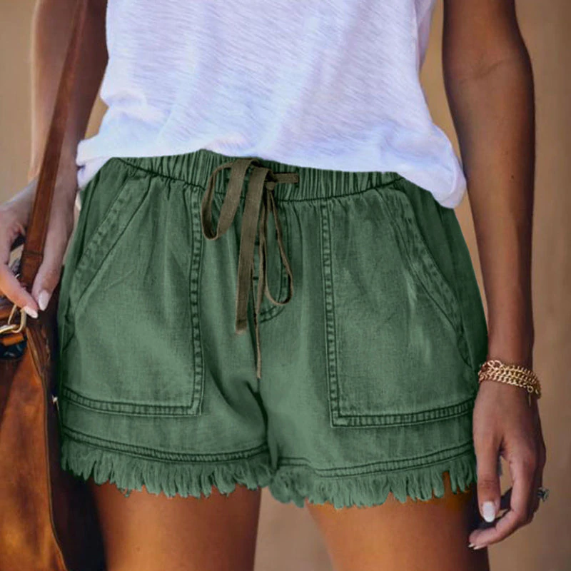 Risa - Zwarte Denim Shorts Dames