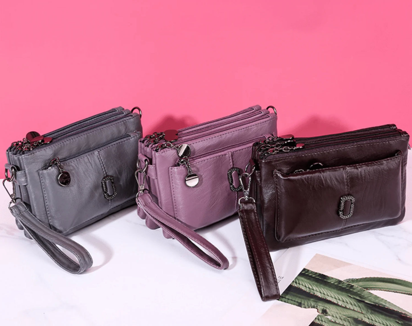 Elegante Lederen Crossbody: Ruim & Stijlvol voor Dagelijkse Elegantie