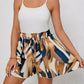 Blauwe High-Waist Print Shorts - Sophie