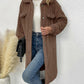 Gezellige Katoenmix Casual Jas - Dik Fleece met Klassieke Shearling Revers