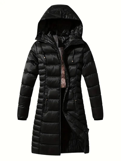 Chique Winterwarmte: Dames Hooded Puffy Jacket - Stijlvol, Comfortabel & Veelzijdig