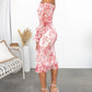 Roze Bloemen Off-Shoulder Jurk - Elin