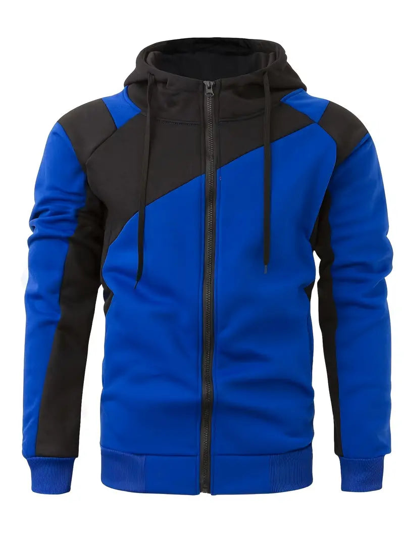 Stedelijke Stijl: Heren Hooded Varsity Color Block Jack