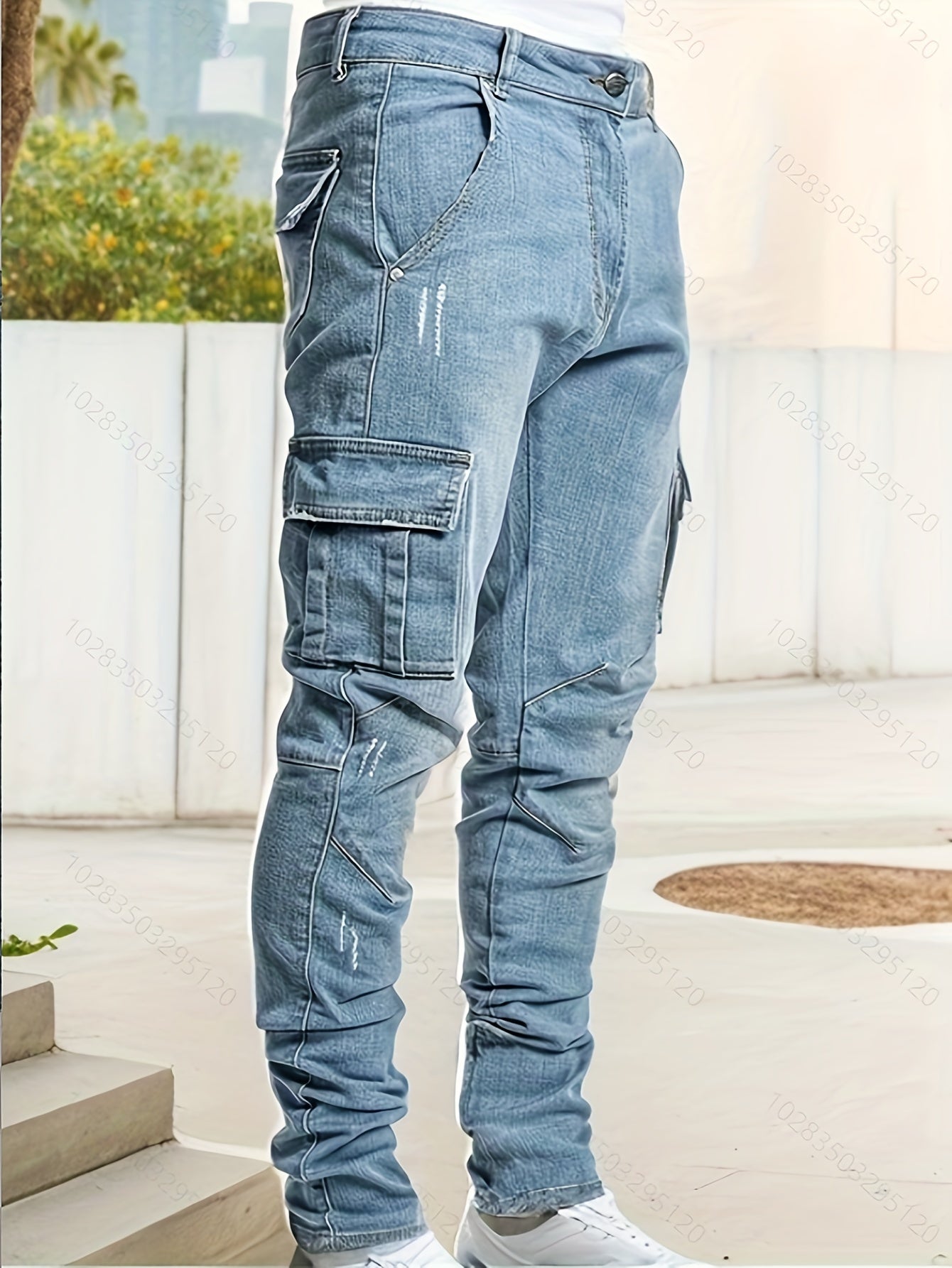 Lichtblauwe Skinny Jeans - Jens