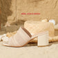 Beige Orthopedische Gebreide Sandalen - Isa