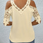 Witte Kanten Cold Shoulder Blouse - Fay