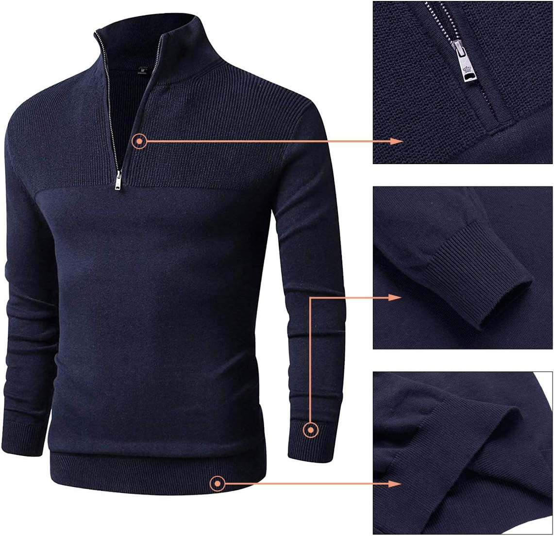 Essentiële Heren 1/4 Zip Pullover - Stijl & Comfort Verenigd