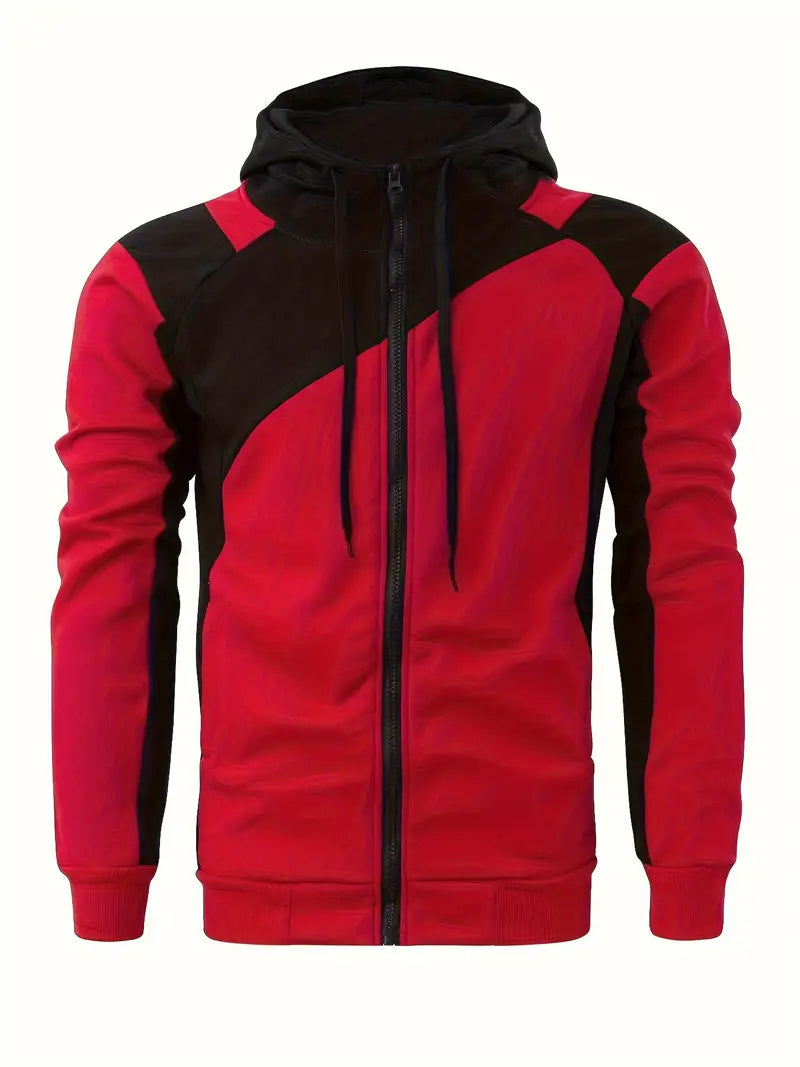 Stedelijke Stijl: Heren Hooded Varsity Color Block Jack