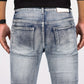 Staalblauwe Skinny Jeans - Max