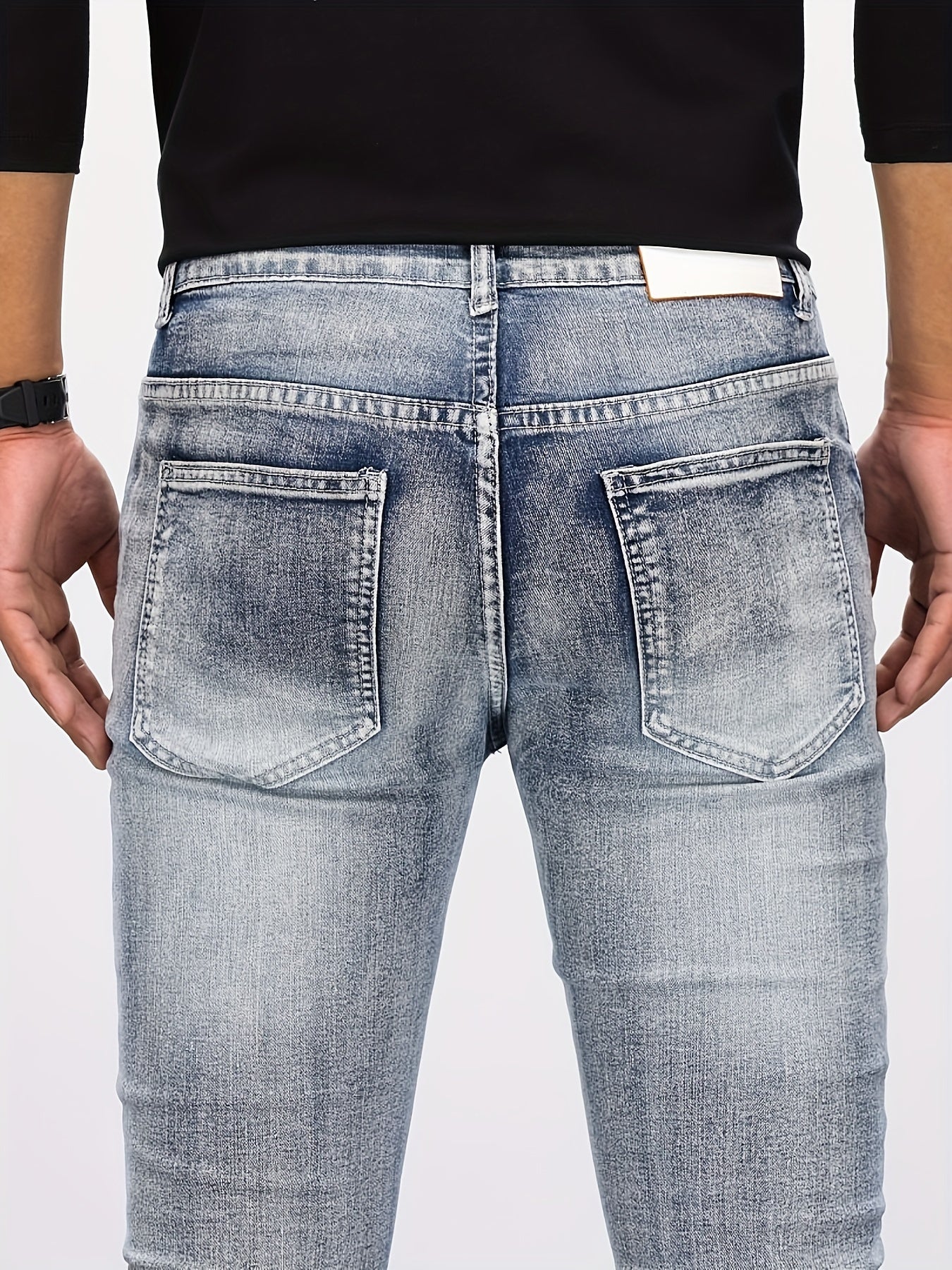 Staalblauwe Skinny Jeans - Max