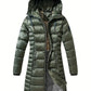 Chique Winterwarmte: Dames Hooded Puffy Jacket - Stijlvol, Comfortabel & Veelzijdig